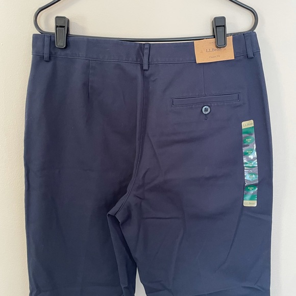 NWT L.L.Bean Women's Classic Fit Straight Leg Pants Trousers Navy Blue Petite 12 - Picture 6 of 8